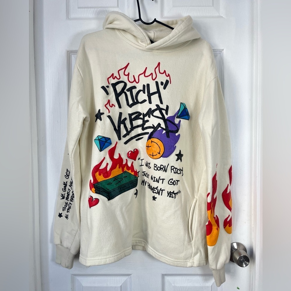 Rich Vipes Apparel Graphic Hoodie Colorful Design XL - Picture 1 of 6